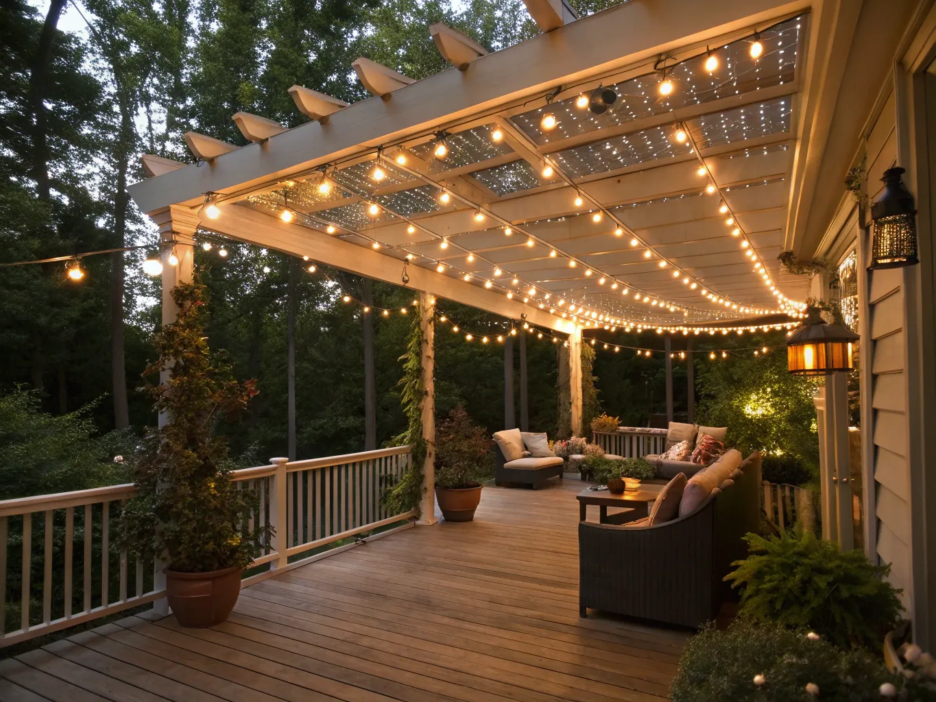 Deck and patio lighting installation